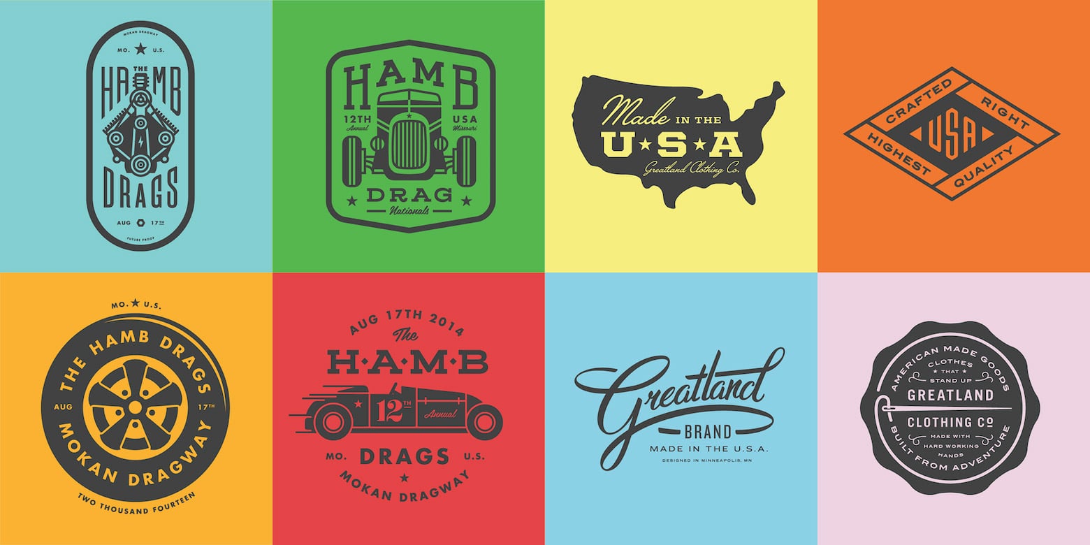 Retro inspired logos